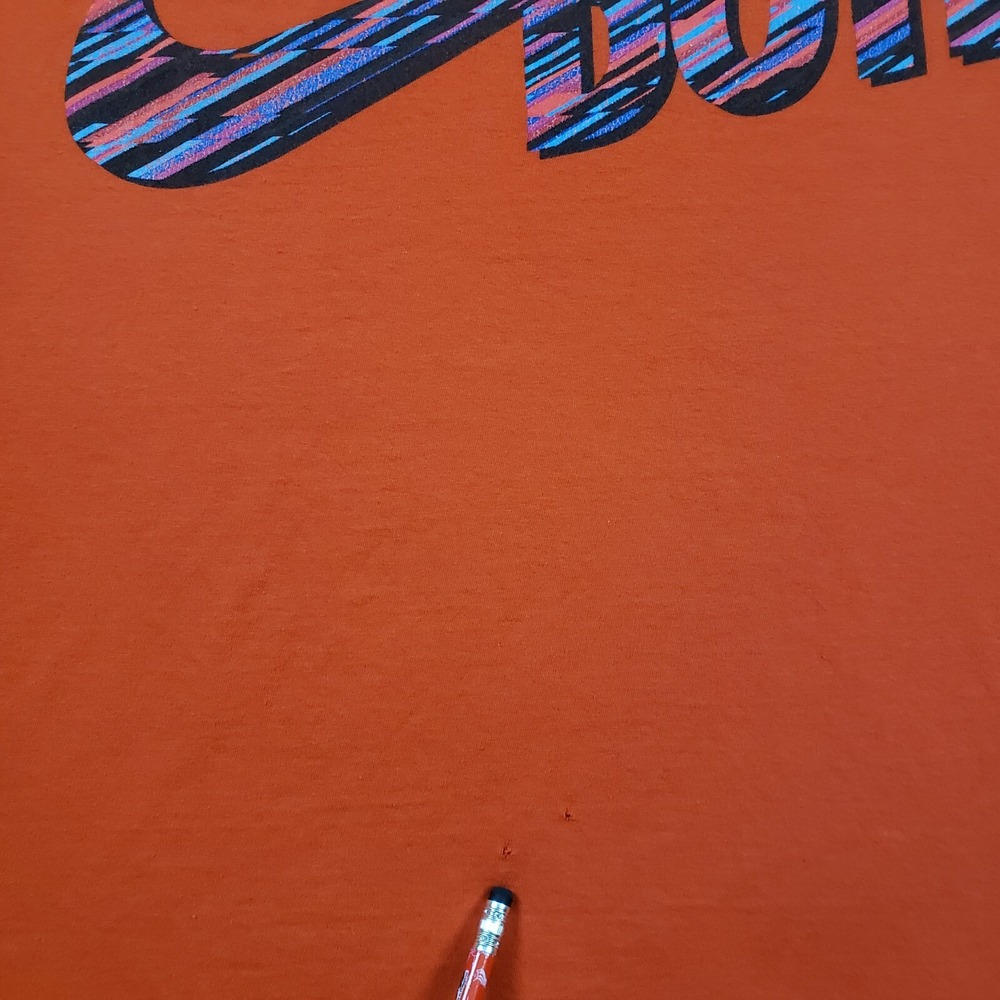 NIKE Shirt Mens 2XL Orange Just Do It Swoosh Logo Sportswear Tee - Picture 5 of 10